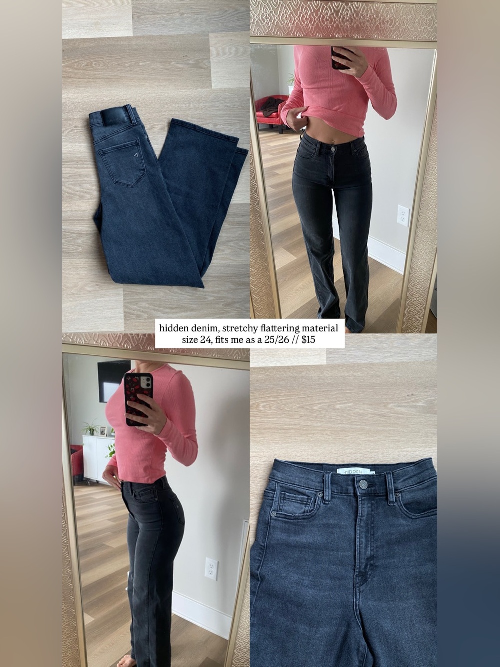hidden denim size 24